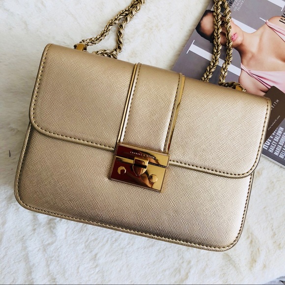 push lock shoulder bag charles keith